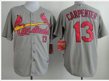 St.Louis Cardinals #13 Matt Carpenter Grey Cool Base Baseball Jersey