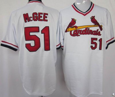 St.Louis Cardinals 51 Willie McGee 1982 White M&N Jersey