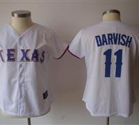 Women Texas Rangers 11 Yu Darvish White Jerseys