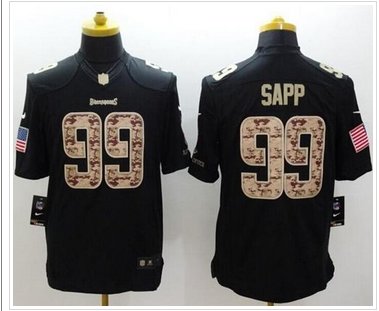 NEW Tampa Bay Buccaneers #99 Warren Sapp Black NFL Limited Salute to Service Jersey