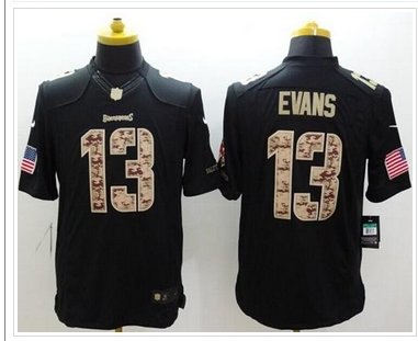 NEW Tampa Bay Buccaneers #13 Mike Evans Black NFL Limited Salute to Service jersey