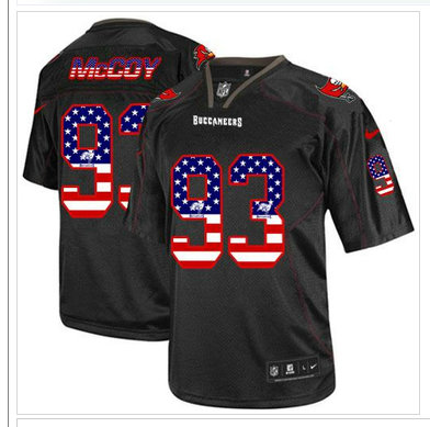 NEW Tampa Bay Buccaneers #93 Gerald McCoy Black NFL Elite USA Flag Fashion Jersey