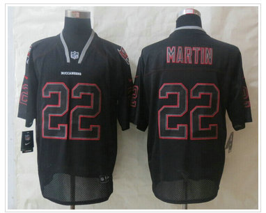 New Tampa Bay Buccaneers #22 Doug Martin Lights Out Black Elite Jerseys