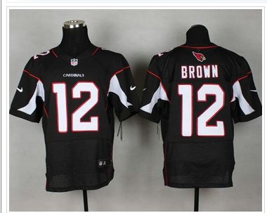 NEW Arizona Cardinals #12 John Brown Black Alternate NFL Elite Jersey