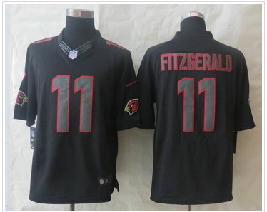 New Arizona Cardicals #11 Larry Fitzgerald Impact Limited Black Jerseys