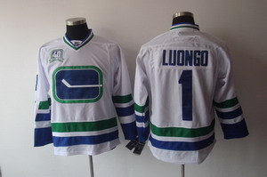 Vancouver Canucks Jersey 1 Roberto Luongo Third White Ice Jerseys