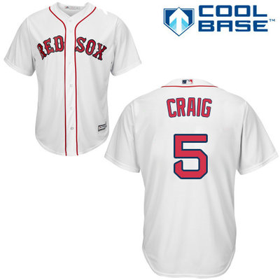 Red Sox #5 Allen Craig White Cool Base Stitched Youth MLB Jersey