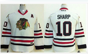 Youth NHL Chicago Blackhawks #10 Patrick Sharp White Jersey