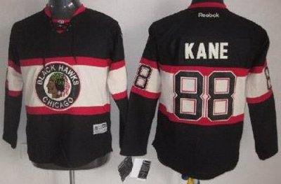 Youth Kids Chicago Blackhawks 88 Patrick Kane Black NHL Jerseys