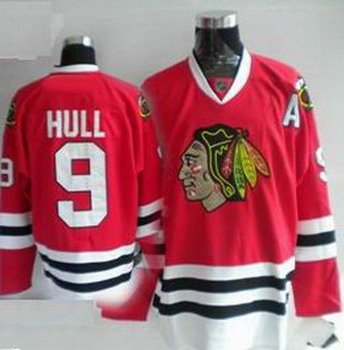 Youth jersey Chicago Blackhawks 9 HULL red kids jerseys