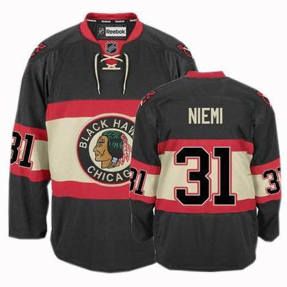 Youth kids chicago blackhawks #31 antti niemi third jersey black