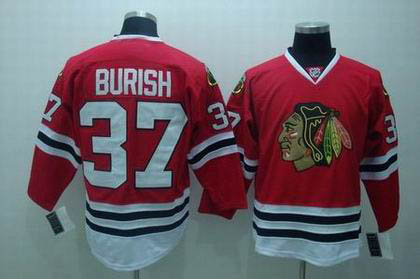 Youth kids Chicago Blackhawks #37 Adam Burish Jerseys red