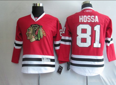 Youth NHL Jerseys Chicago Blackhawks 81 Hossa Red kids