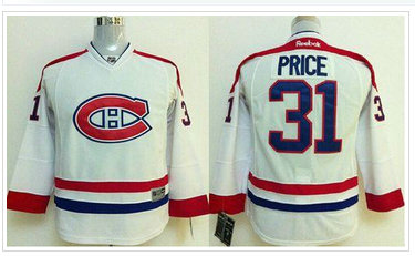 Youth NHL Montreal Canadiens #31 Carey Price White NHL Jersey