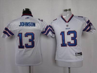 youth buffalo bills 13 johnson white color jersey