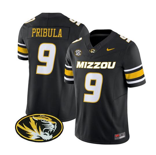 Men's Memphis Tigers #9 Beau Pribula Black F.U.S.E. Vapor Limited Stitched Football Jersey