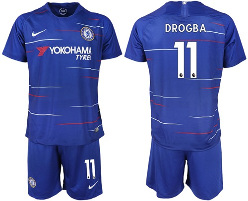Chelsea #11 Drogba Home Soccer Club Jersey