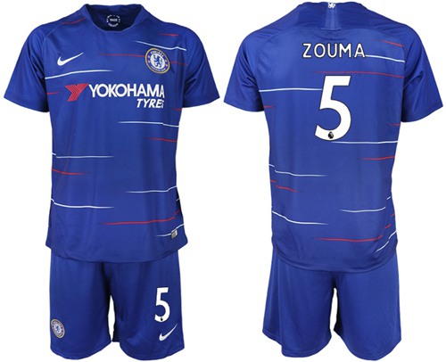 Chelsea #5 Zouma Home Soccer Club Jersey
