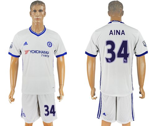 Chelsea #34 Aina White Soccer Club Jersey