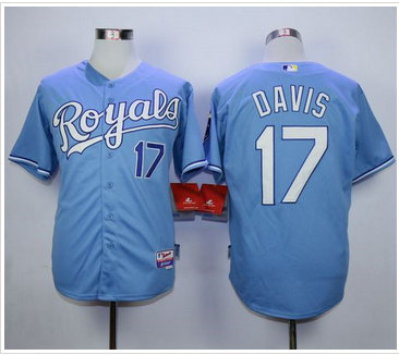 Kansas City Royals #17 Wade Davis Light Blue Alternate 1 Cool Base Stitched MLB Jersey