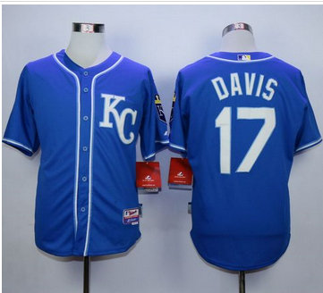 Kansas City Royals #17 Wade Davis Blue Alternate 2 Cool Base Stitched MLB Jersey