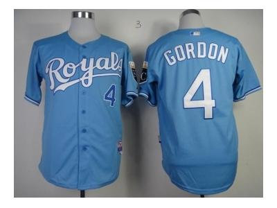 mlb jerseys kansas city royals #4 gordon lt.blue