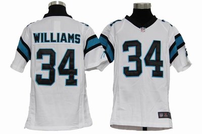 Youth Nike NFL Carolina Panthers 34 DeAngelo Williams White Jerseys