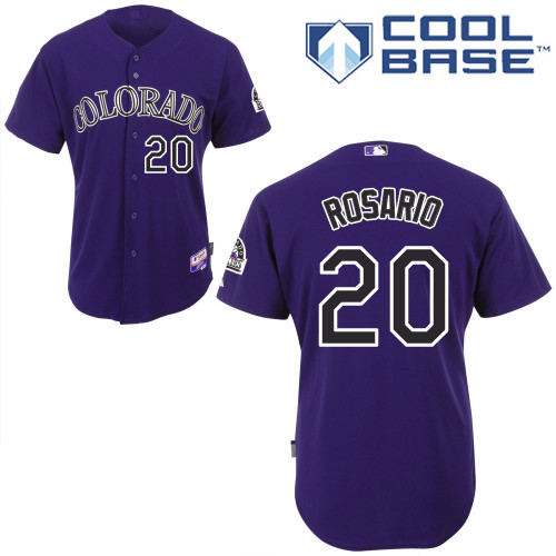 Colorado Rockies #20Wilin Rosario Authentic Personalized Alternate Purple Jersey