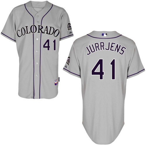 Colorado Rockies #41Jair Jurrjens Authentic Personalized Road Gray Jersey