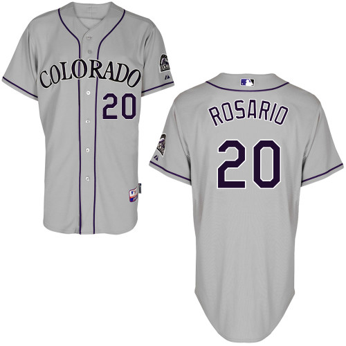 Colorado Rockies #20Wilin Rosario Authentic Personalized Road Gray Jersey