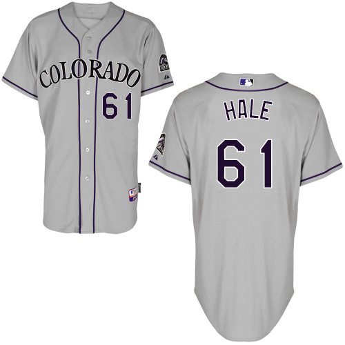 Colorado Rockies #61 David Hale Authentic Personalized Road Gray Jersey