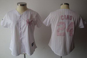 Women New York Yankees 24 Robinson Cano white Jersey