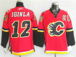 NHL Jerseys Calgary Flames 12 Jarome Iginla red