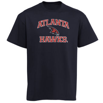 Men's Atlanta Hawks Majestic Navy Heart & Soul Current Logo T-Shirt