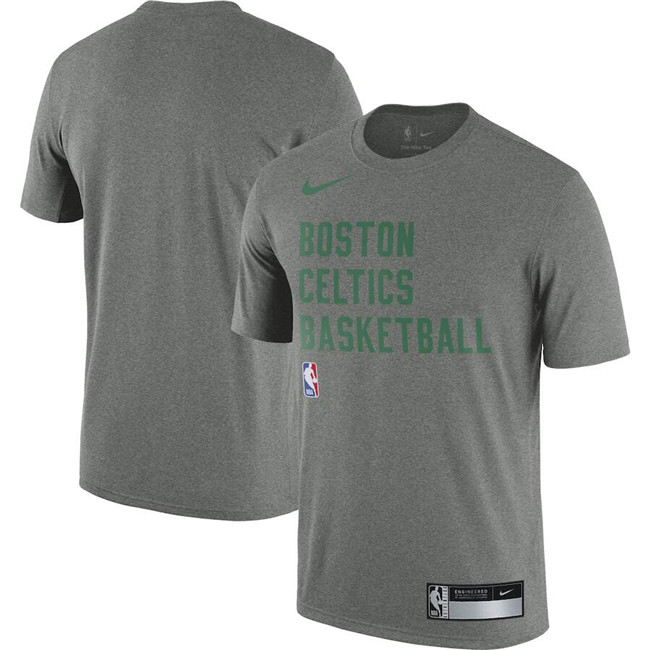 Men's Boston Celtics Heather Gray 2023 24 Sideline Legend Performance Practice T-Shirt