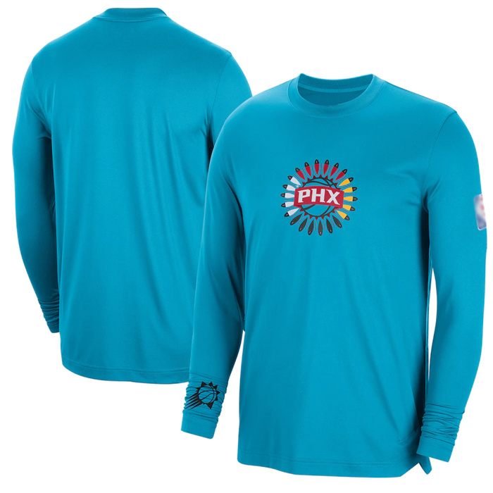 Men's Phoenix Suns Blue 2022 23 City Edition Essential Expressive Long Sleeve T-Shirt
