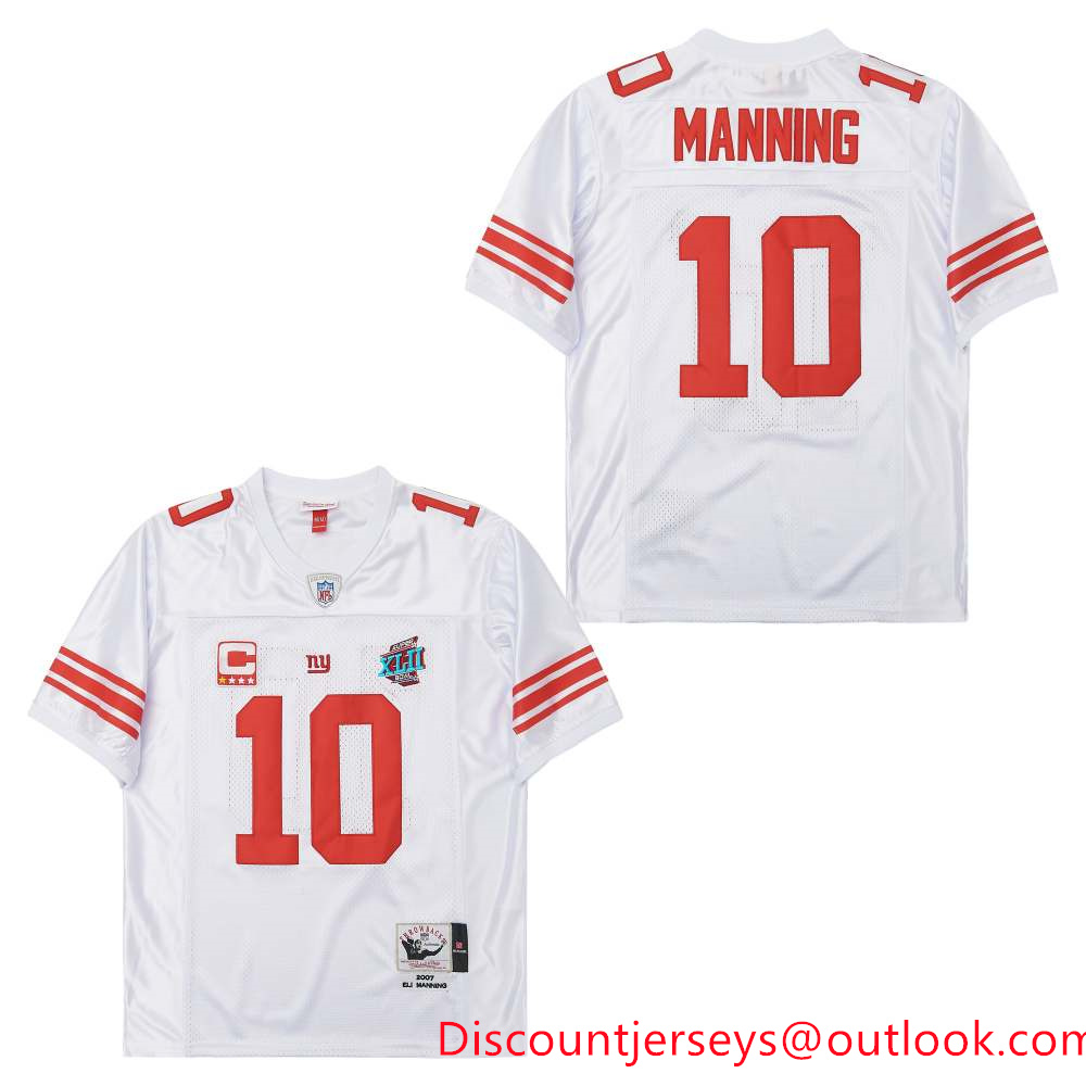 Mitchell&Ness giants #10 white Throwback Stitched NFL Jerseys