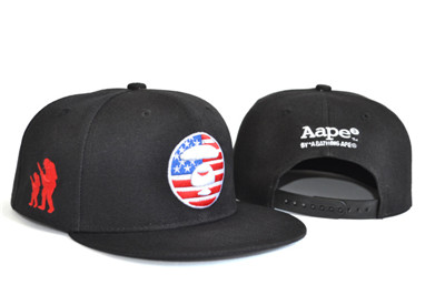 AAPE By A Bathing Ape Apunvs USA Flag Black Adjustbable Hat 50