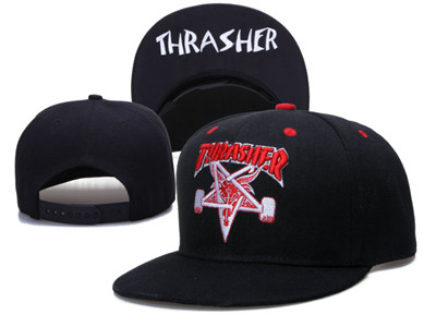 Thrasher Skategoat Red Logo Black Fashion Adjustable Hat LH