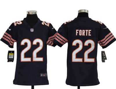 Nike NFL Youth Chicago Bears 22 Matt Forte D.Blue Jerseys