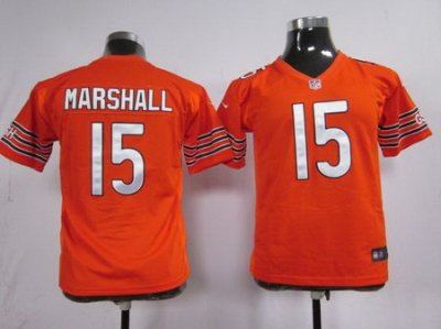Youth Nike NFL Chicago Bears 15 Brandon Marshall Orange Jerseys