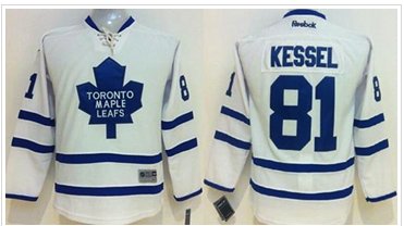 Youth NHL Maple Leafs #81 Phil Kessel White Stitched Jersey
