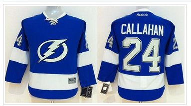 youth Tampa Bay Lightning #24 Ryan Callahan Blue Home NHL Jersey