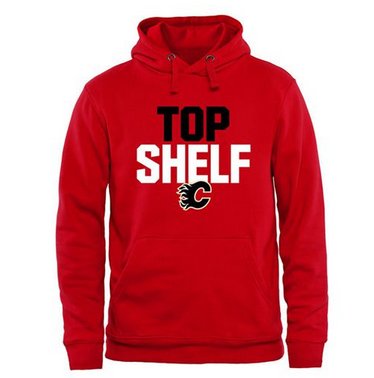Calgary Flames Top Shelf Pullover Hoodie Scarlet