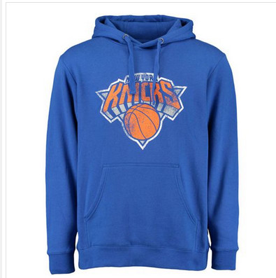 New York Knicks Distressed Hoodie Blue