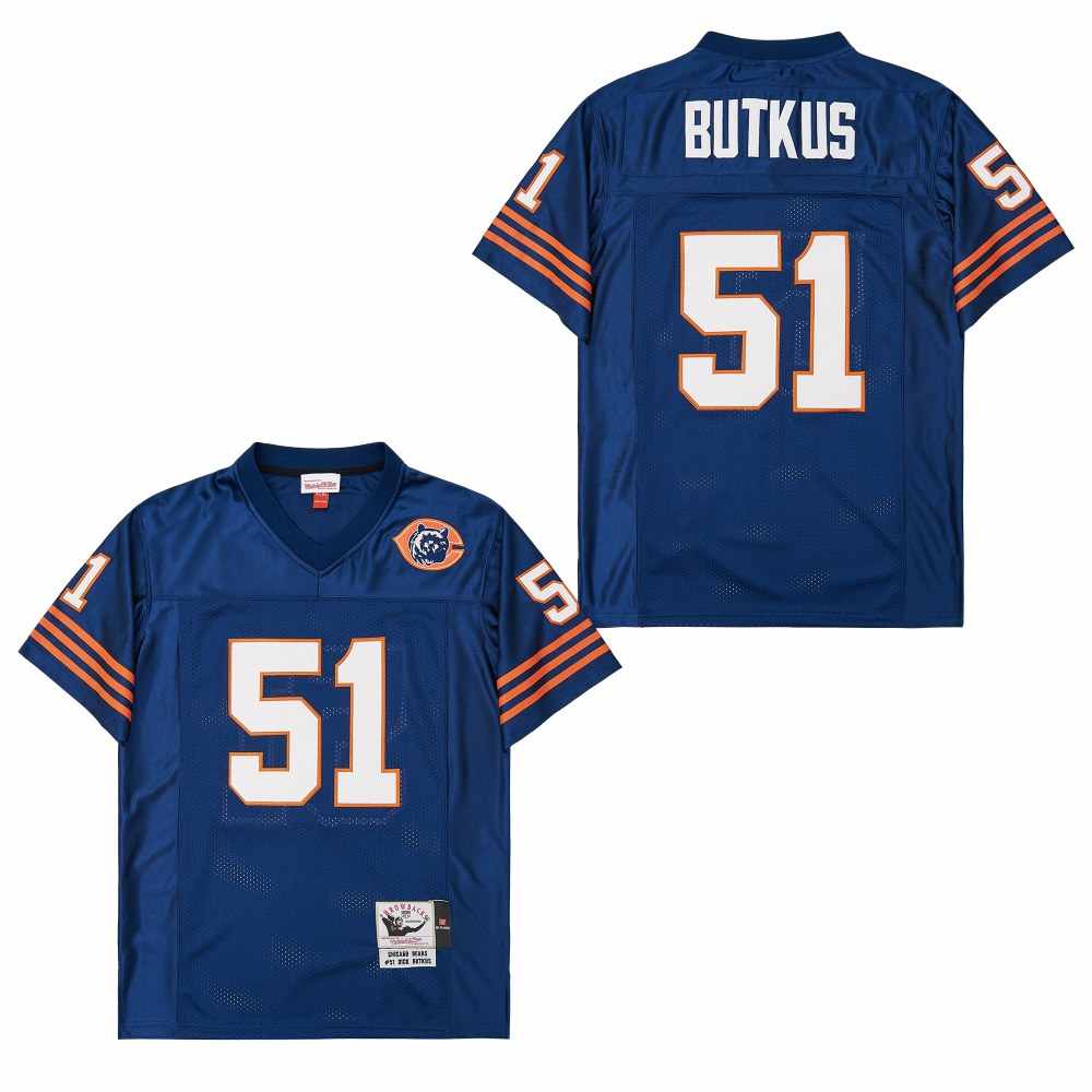 Mitchell&Ness Bears #51 Throwback Men's Throwback Stitched NFL Jerseys 3