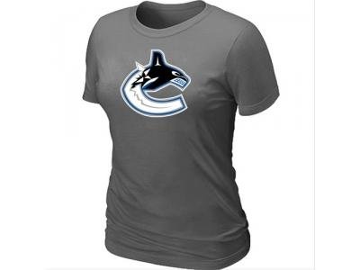 Women NHL Vancouver Canucks Big & Tall Logo D.Grey T-Shirt