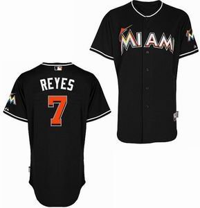 YOUTH Miami Marlins 7 Jose Reyes black Cool Base Jersey