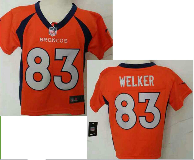 Kids Wes Welker Denver Broncos #83 Orange Nike Jersey