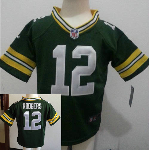 Kids Aaron Rodgers Green Bay Packers #12 Green Nike Game Jersey